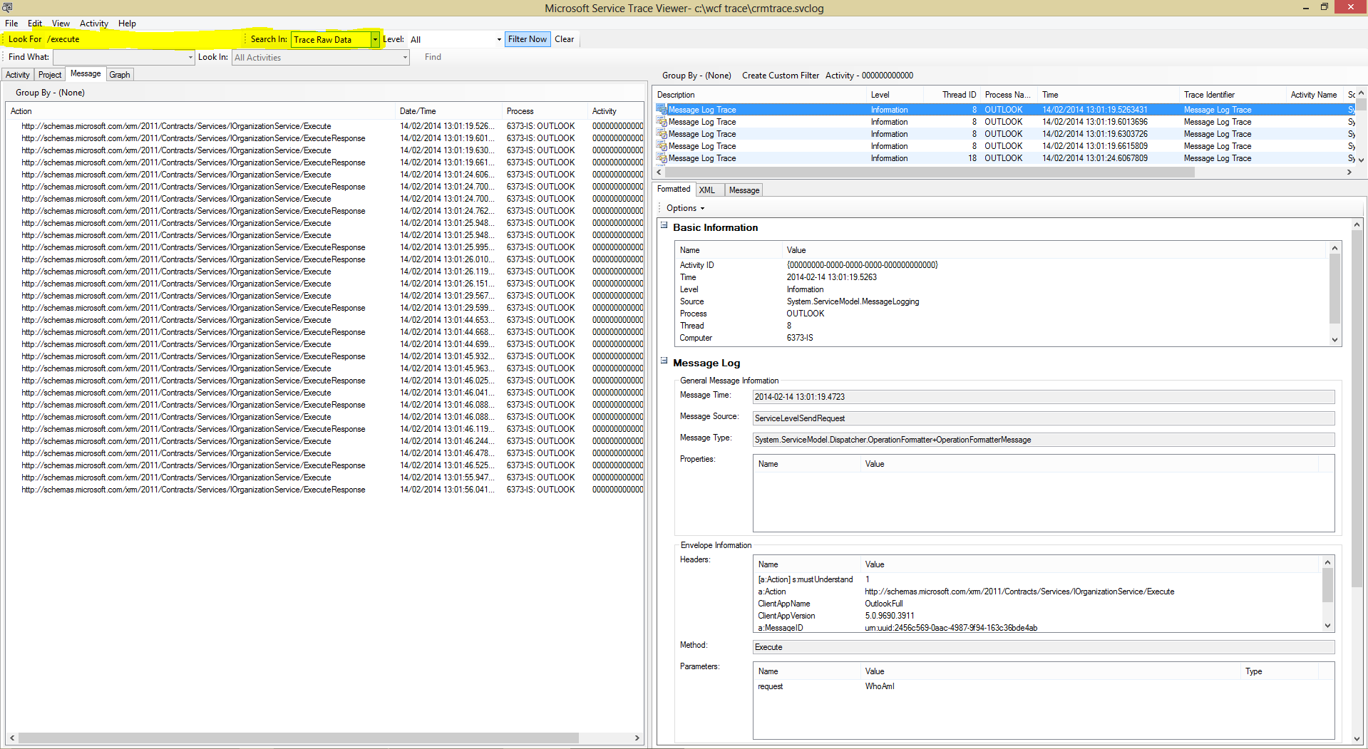 Tracing Network Traffic Between the Outlook Plugin and Dynamics CRM ...